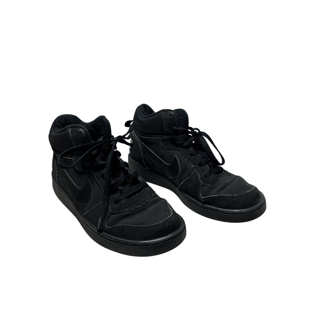 Nike Court Borough Mid Shoes Youth Size 6Y Black Basketball Sneakers Mid Top